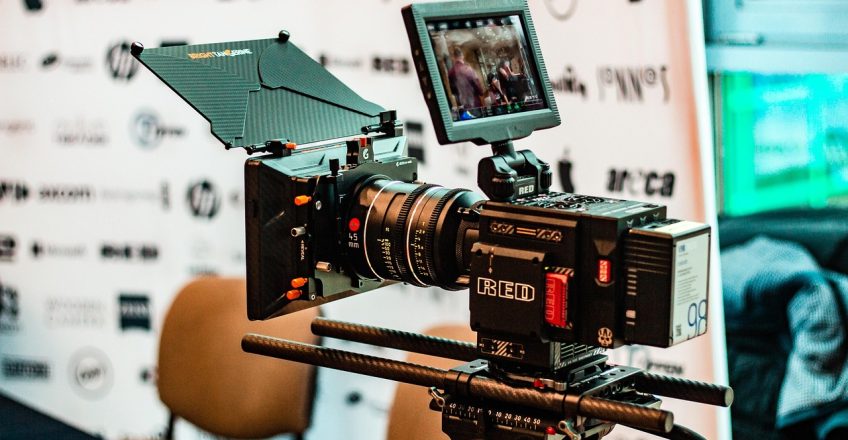 RED cinema camera used by a videographer in Nairobi, Kenya