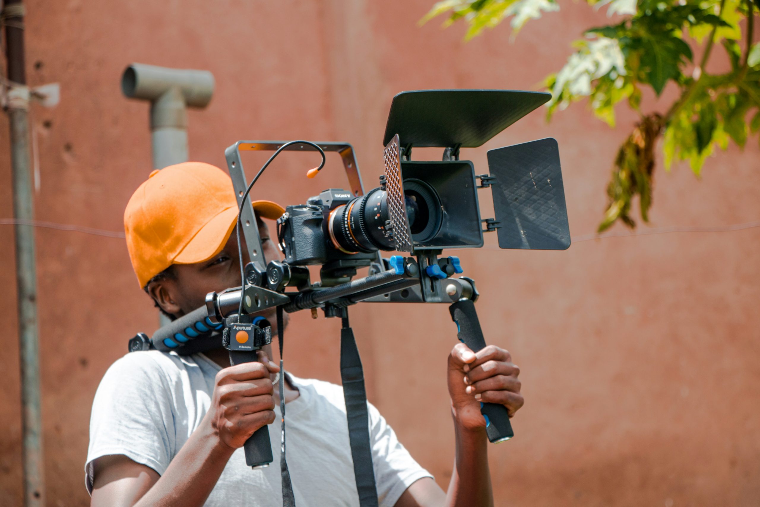 Professional videographer filming an event in Nairobi, Kenya